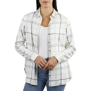 NWT Jachs Girlfriend Women's' Super Soft Flannel Side Pockets Button Front Shirt